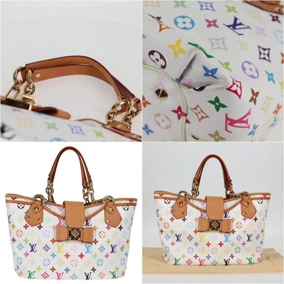 LOUIS VUITTON Monogram Multicolor Annie GM Tote Bag White M40303 LV Auth 123525V - Picture 15 of 15